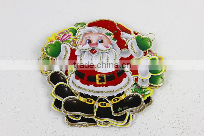 7 Piece Paper Father Christmas Chain/Hang Strip Decoration