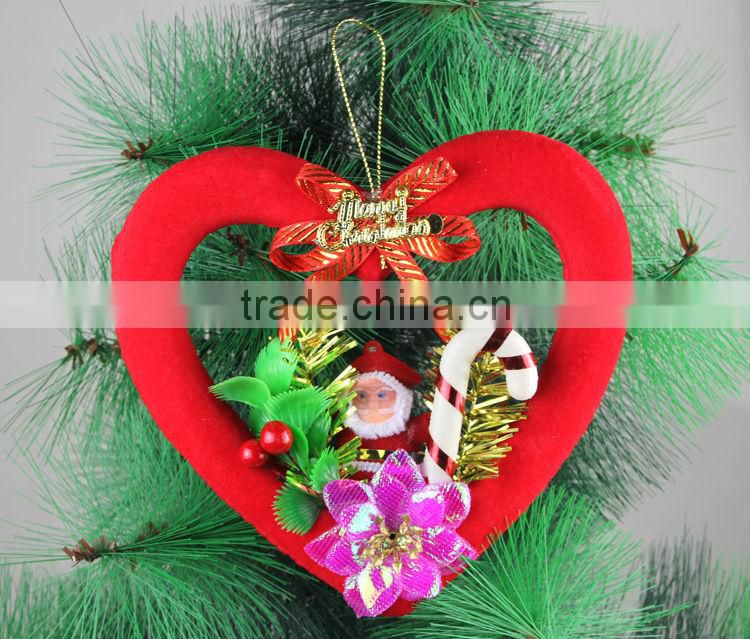 Peach Hearts/House/Circle/Five-Pointed Star Christmas Tree Ornament Hanging Decorations