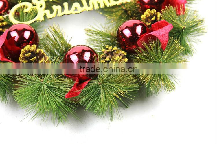 Christmas Tree Garland With Pine Cones & English Letters Hanging Ornament