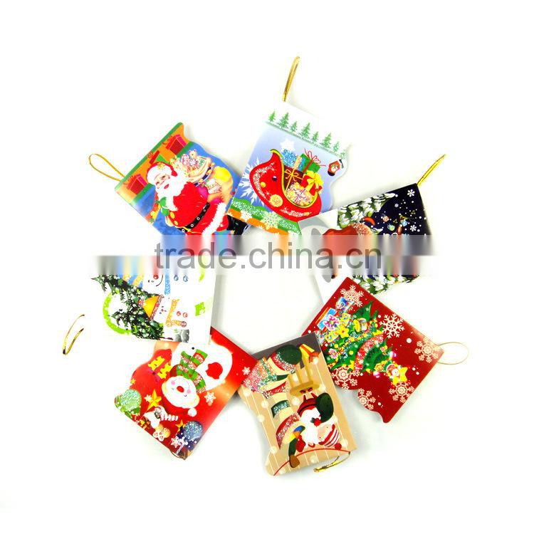Wish/Greeting Card Christmas Tree Ornamentation Can Add LOGO