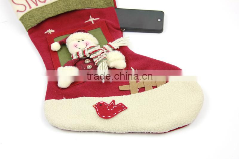 Competitive Festival Products Cartoon Santa Claus Socks Souvenir Bag