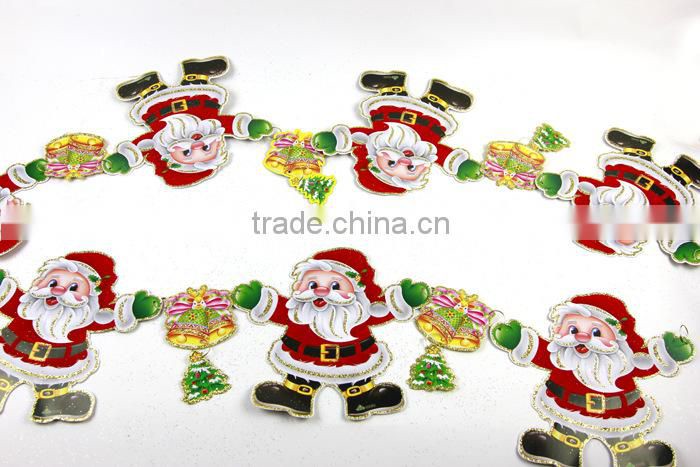 7 Piece Paper Father Christmas Chain/Hang Strip Decoration