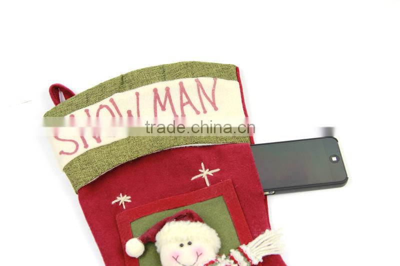 Competitive Festival Products Cartoon Santa Claus Socks Souvenir Bag