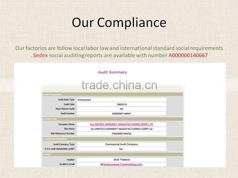 Sports wear-OEM service --SEDEX approved fatory