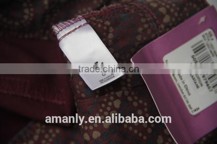 ladies skinny low rise pants