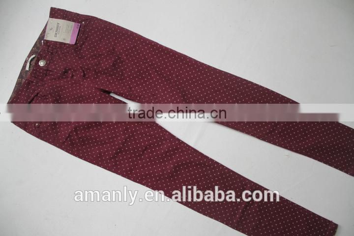 ladies skinny low rise pants