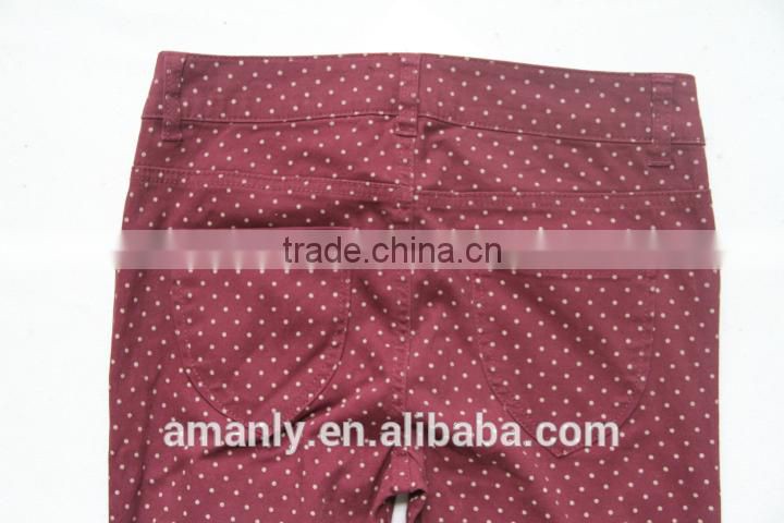 ladies skinny low rise pants