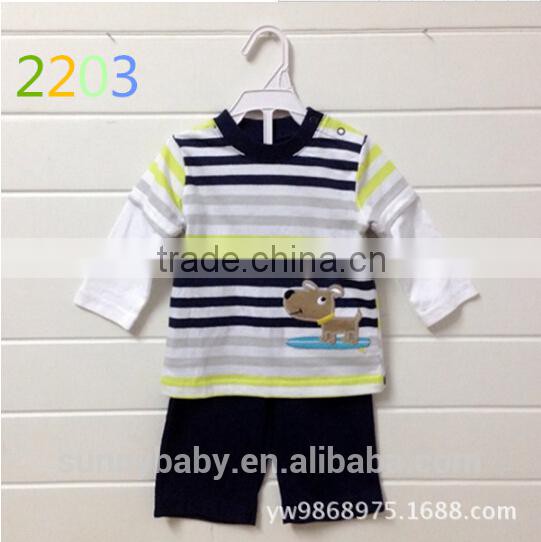 Hot Selling Cotton Baby Clothes Set Long Sleeve T-shirt+ Pants of Sunny Baby