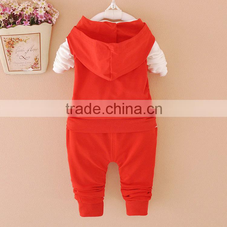 OEM Design 3pcs Baby Girls Clothes Cotton Clothes Baby Boys Sports Suit