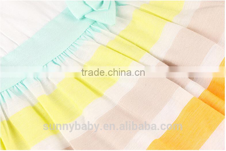 Wholesale Korea Style Rainbow Color Baby Girl Dress