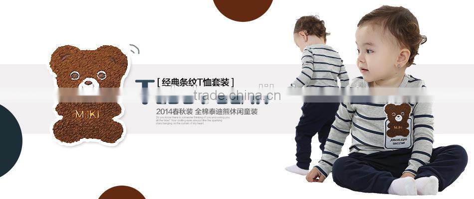 2015 autumn Sport cotton 2pc Baby Girls Clothing suit baby clothing set