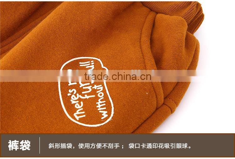 2015 autumn Sport cotton 2pc Baby Girls Clothing suit baby clothing set