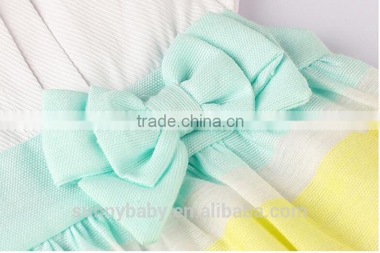 Wholesale Korea Style Rainbow Color Baby Girl Dress