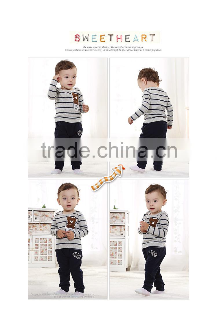 2015 autumn Sport cotton 2pc Baby Girls Clothing suit baby clothing set