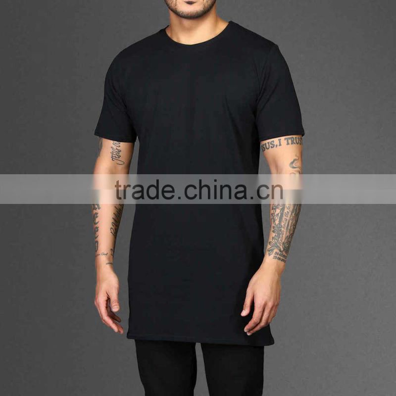 The Basic Long Tail Tee Round Neck Plain T Shirt
