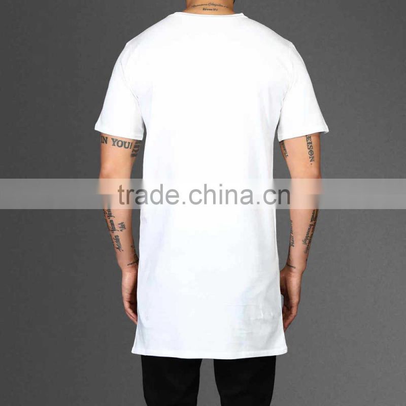 The Basic Long Tail Tee Round Neck Plain T Shirt
