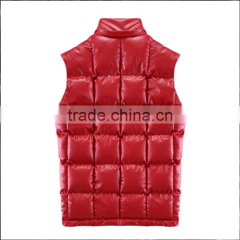 Red color hooded fashion new style mens vest
