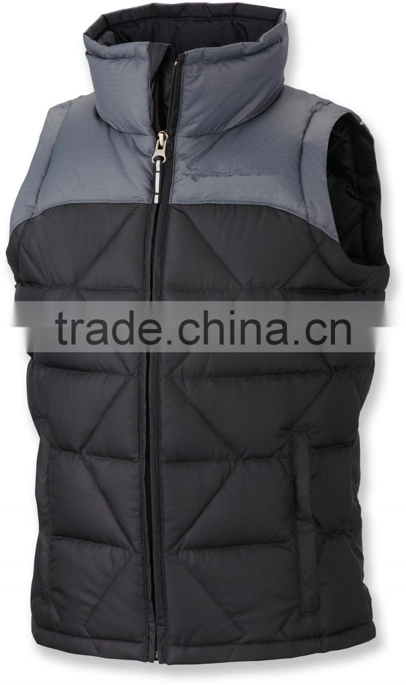 stand collar blue western boys vest