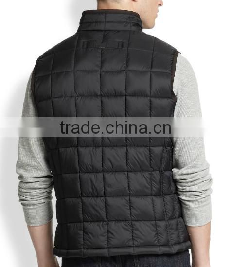 Custom mens winter quilted sport vest without hood