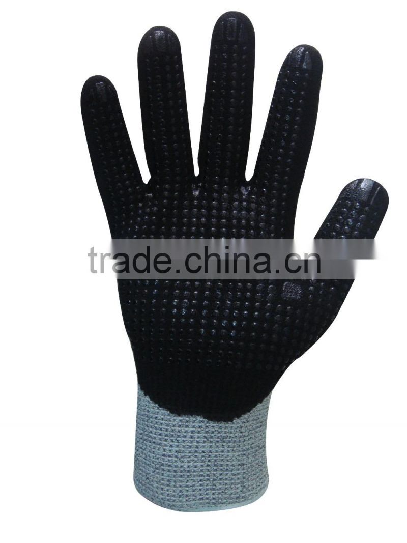 13G Shell with Ntr-Tech Palm Coated Nitrile Dots Glove-5095