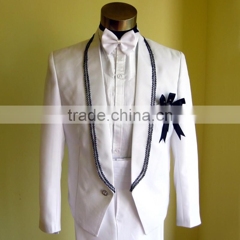 2017 new style white wedding suits for men