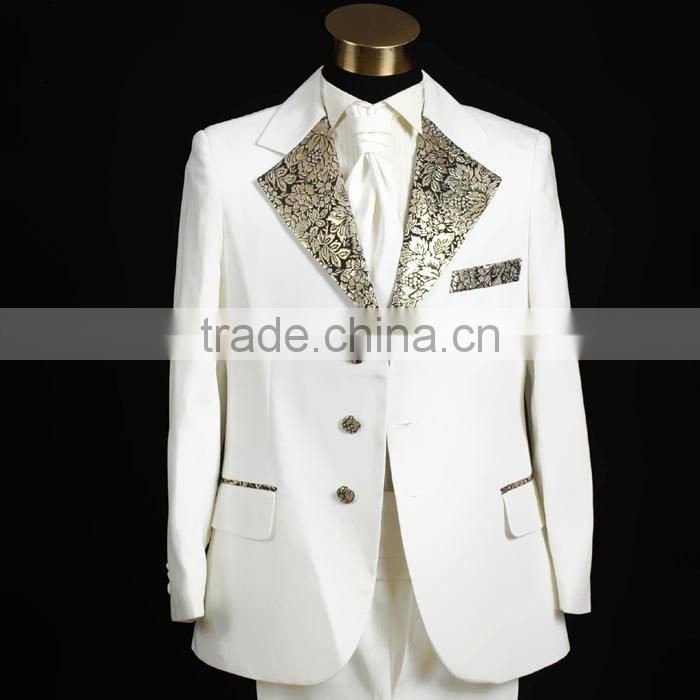 2017 new design white men suits men wedding suits