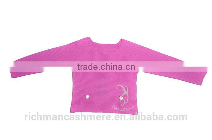 Garter Stitch Raglan Sleeve Baby Cashmere Sweater