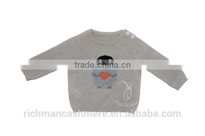 With Shoulder Button Closing Baby Wool Sweater