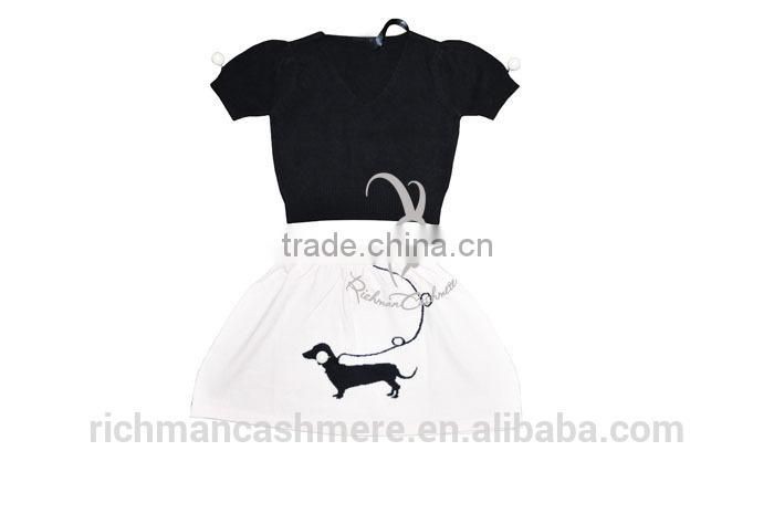 V Neck Lanter Sleeve Cashmere Baby Sweater