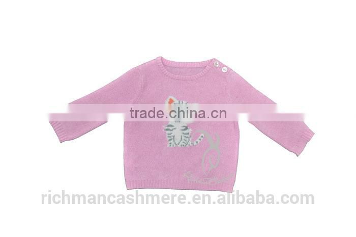 Hand Intasia Cashmere Knitting Sweater For Baby