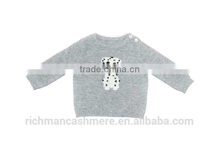 With Shoulder Button Closing Baby Wool Sweater