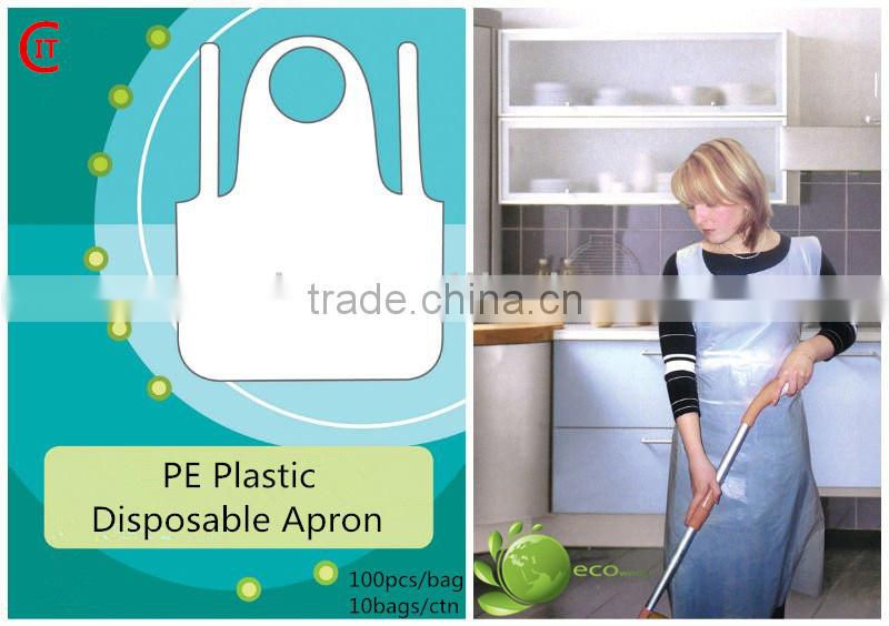 High quality thick plastic disposable aprons for food serviece& house cleaning