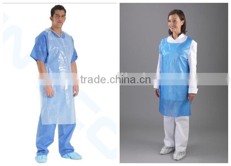 High quality thick plastic disposable aprons for food serviece& house cleaning