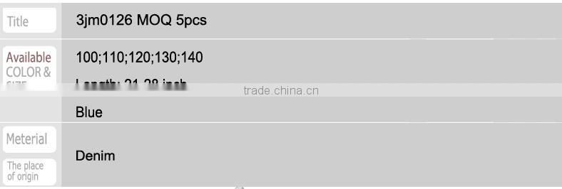 3jm0126 kids child's jeans MOQ 300pcs