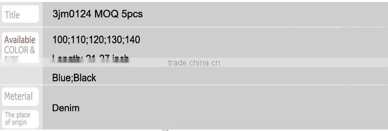 3jm0124 kids winter child's jeans MOQ 300pcs