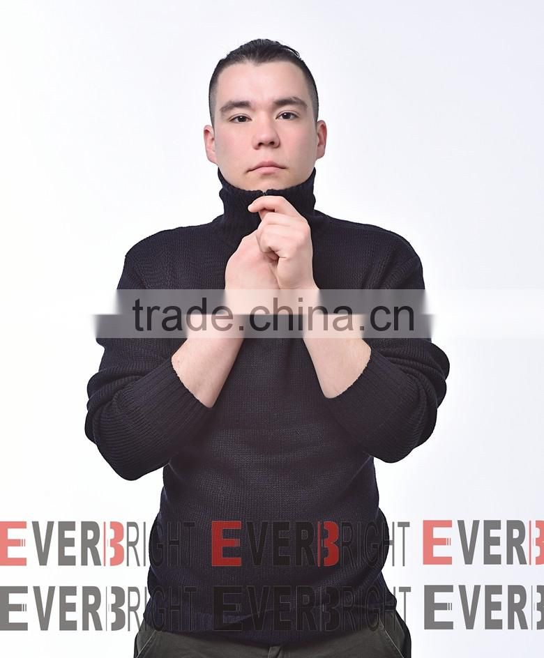 knitted high neck man pullover sweater