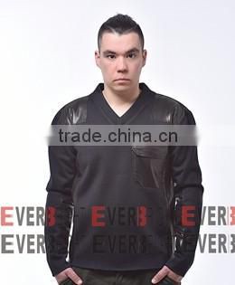 2016 man knitting jacquard long sleeve pullover sweater