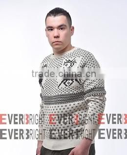 new style color combination plain adults pullover sweater