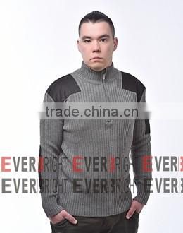 new style color combination plain adults pullover sweater