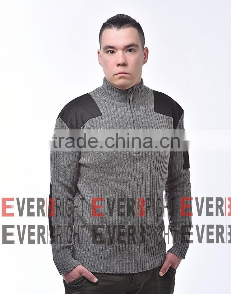 mens zipper collar pullover knit sweater