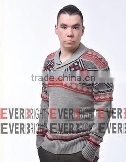 new style color combination plain adults pullover sweater
