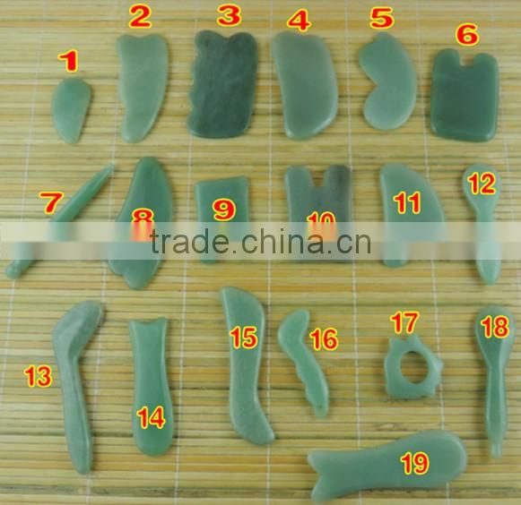 free shipping various gemstone guasha comb traditional Chinese therapy tools