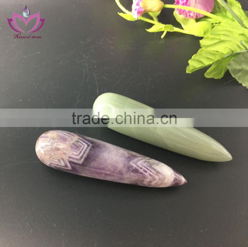 fish shape Chinese natual crystal amethyst stone guasha tools scrapping massager body massager