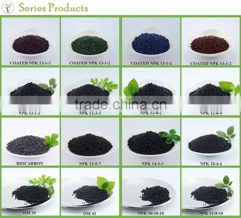 NPK organic slow release fertilizer, humic acid balls NPK 13-1-2 for agriculture use