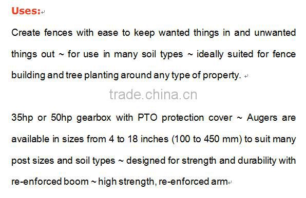 Hydraulic Post hole diggers