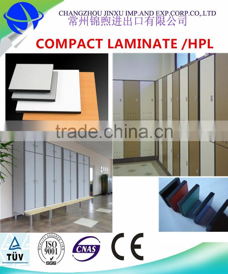 hpl waterproof toilet cubicle partition board; 12mm compact laminate/hpl