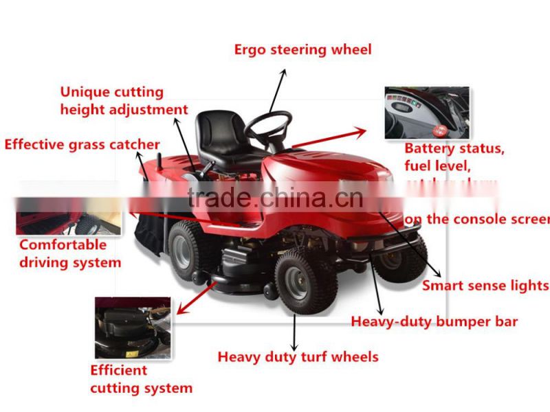 15.5-17.5hp power required tractor ride on mower for garden tools