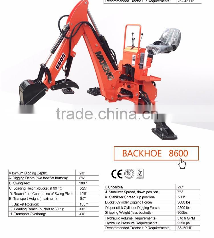 Professional garden tractor and loader backhoe for wholesales