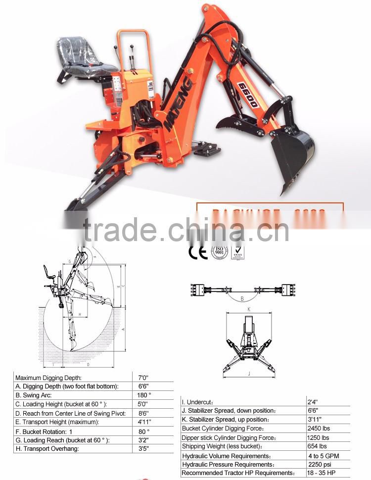Professional garden tractor and loader backhoe for wholesales