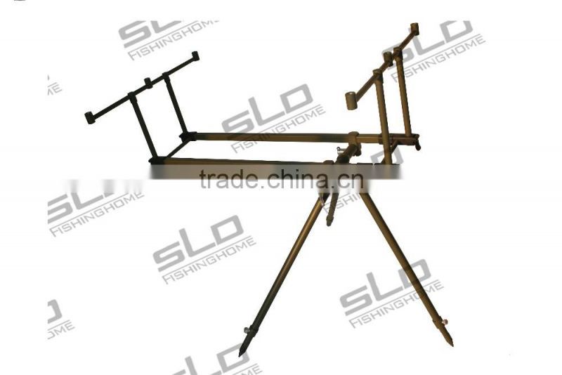 aluminum fishing rod pod for 3 rods with tripod